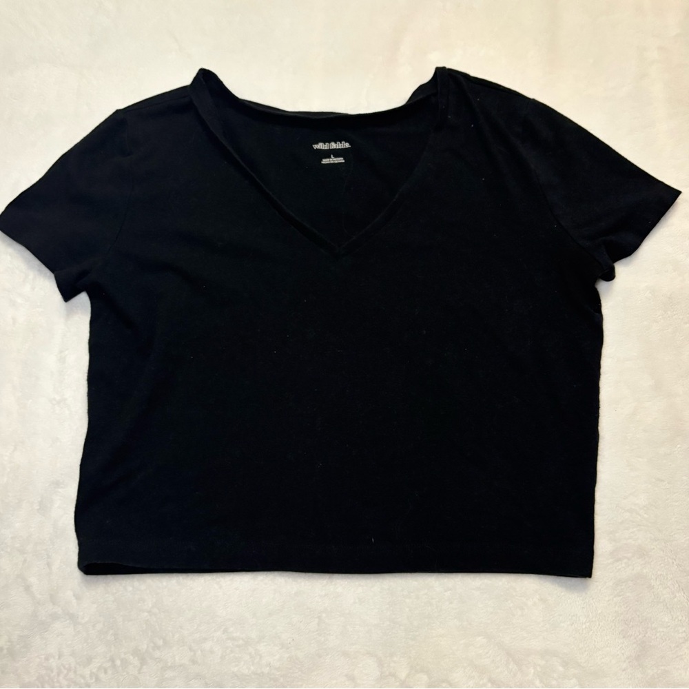 Wild Fable Black Crop Top